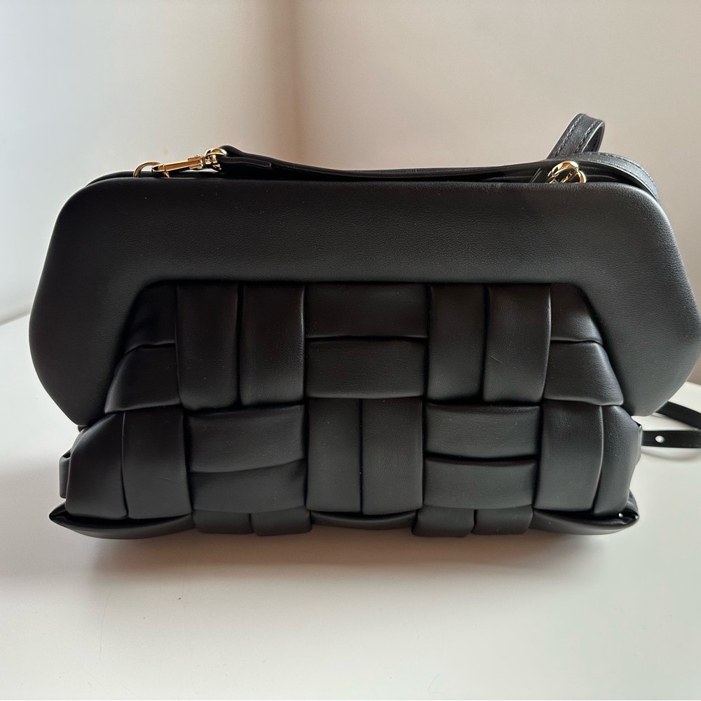 Themoire vegan leather handbag